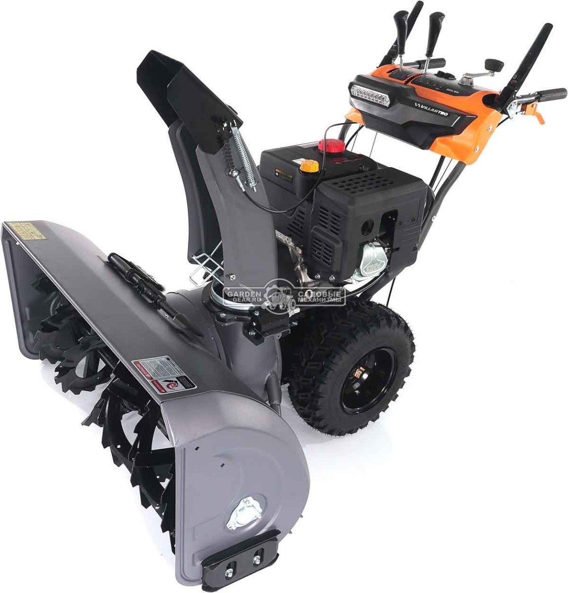 Снегоуборщик Villartec WB1510E (PRC, 107 см, Loncin 420 см3, эл/стартер 220В, фара, подогр. рукояток, разблокир. колес, скорости 6/2, 135 кг)