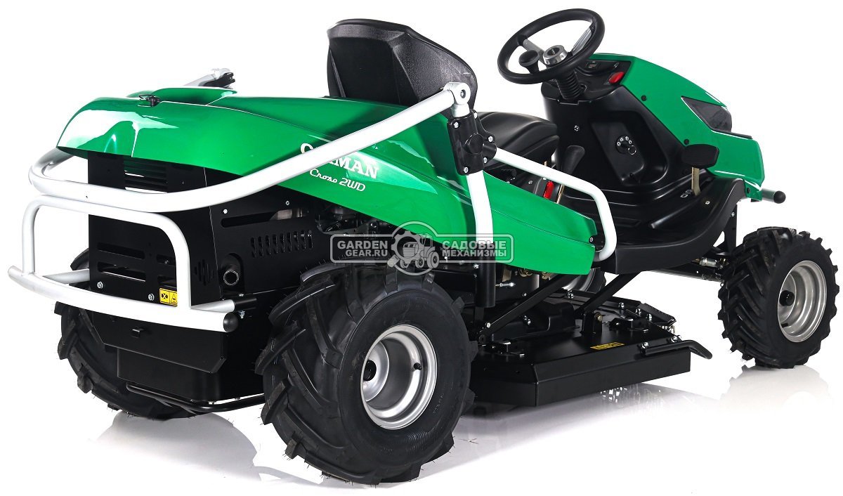 Садовый трактор для высокой травы и работы на склонах Caiman Croso 2WD 97D2C (CZE, Caiman V-Twin, 708 куб.см., 92 см, дифференциал, 331 кг.)