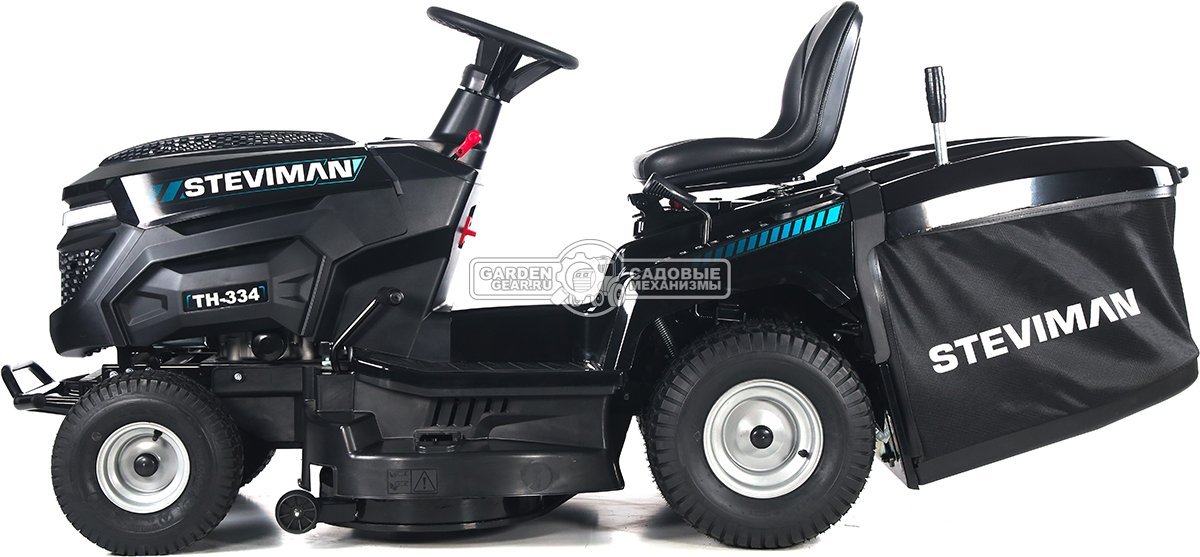 Садовый трактор Steviman TH-334 (PRC, Loncin 432 куб.см., гидростатика, ширина кошения 86 см, травосборник 250 л, 192 кг)