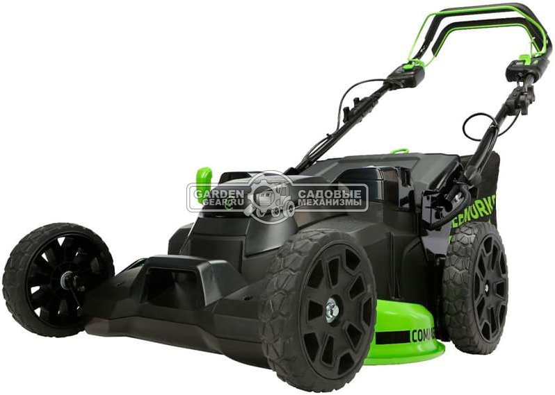 Газонокосилка аккумуляторная самоходная GreenWorks GC82LM61S TwinForce без АКБ и ЗУ (PRC, BL 82В, 61 см, сталь, 2 слота для АКБ, мульч., 70 л, 32 кг)
