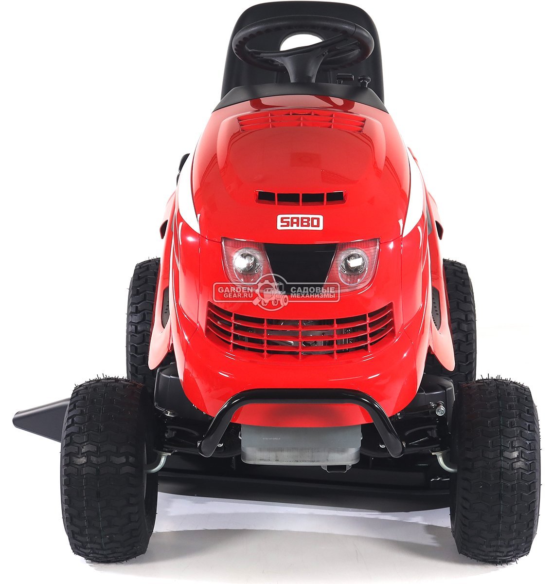 Садовый трактор SABO 110-S (GER, Sabo V-Twin, 708 куб.см., гидростатика, боковой выброс, мульчирование, ширина кошения 110 см, 234 кг.)