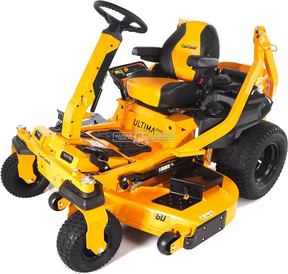 Садовый райдер Cub Cadet ZTXS4 60 Ultima с нулевым радиусом разворота (USA, Kohler KT-Pro 7000, 747 куб.см., гидростатика, ширина 152 см, 300 кг.)