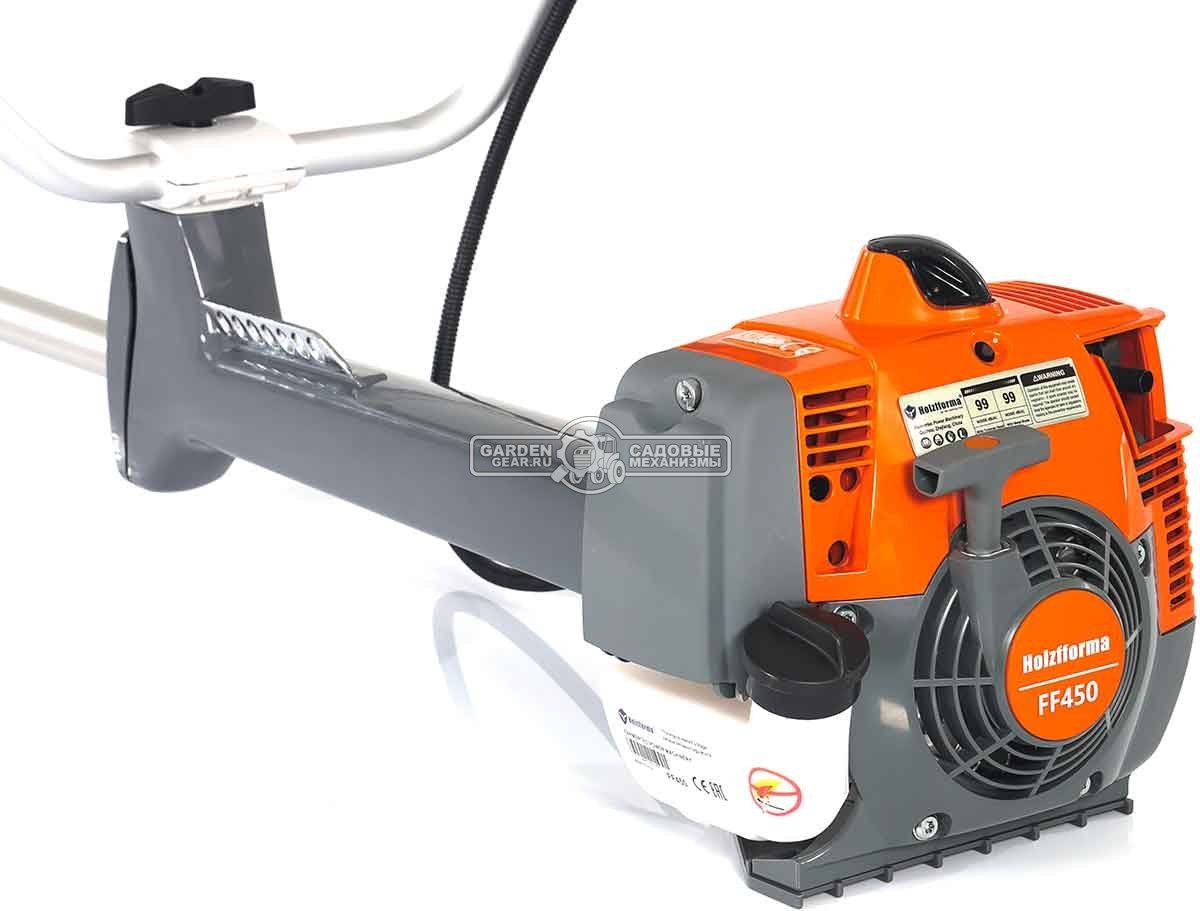 Бензиновый кусторез Holzfforma FF450 (PRC, 44.3 см3, 2.1 кВт/2.9 л.с., диск 24 зуба, нож 3T, леска 3.0 мм AutoCut 46-2, 8.0 кг)