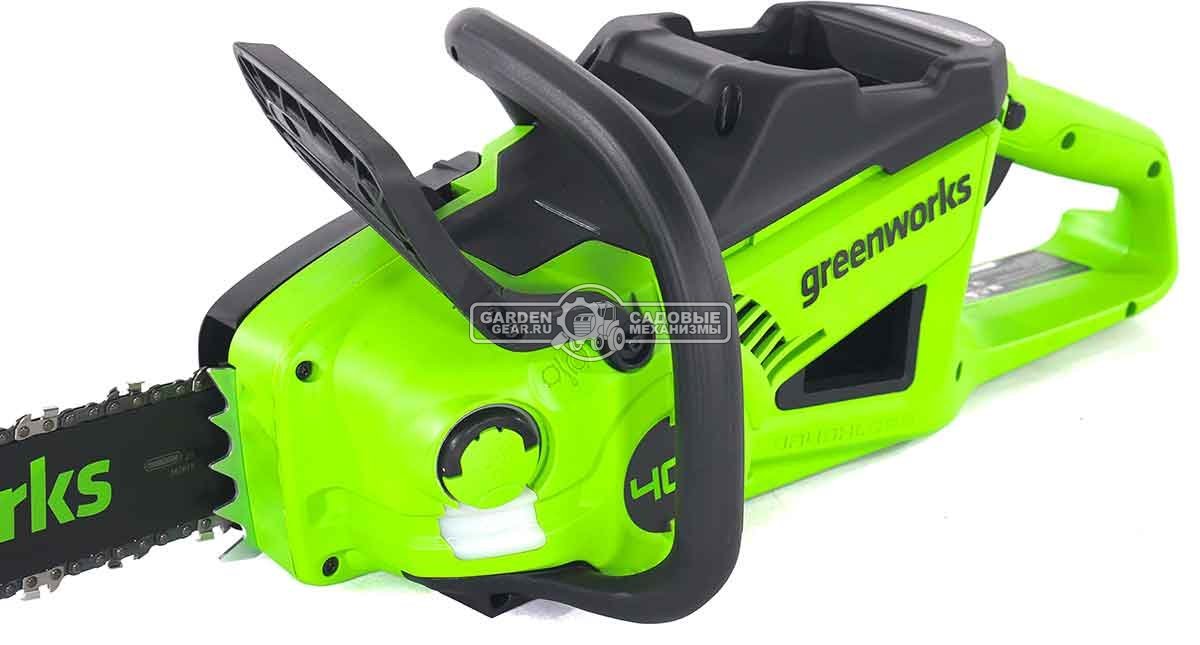 Пила аккумуляторная цепная GreenWorks GD40CS20X 16" без АКБ и ЗУ (PRC, BL 40В, 3/8"-1.1-56E, 4.2 кг)