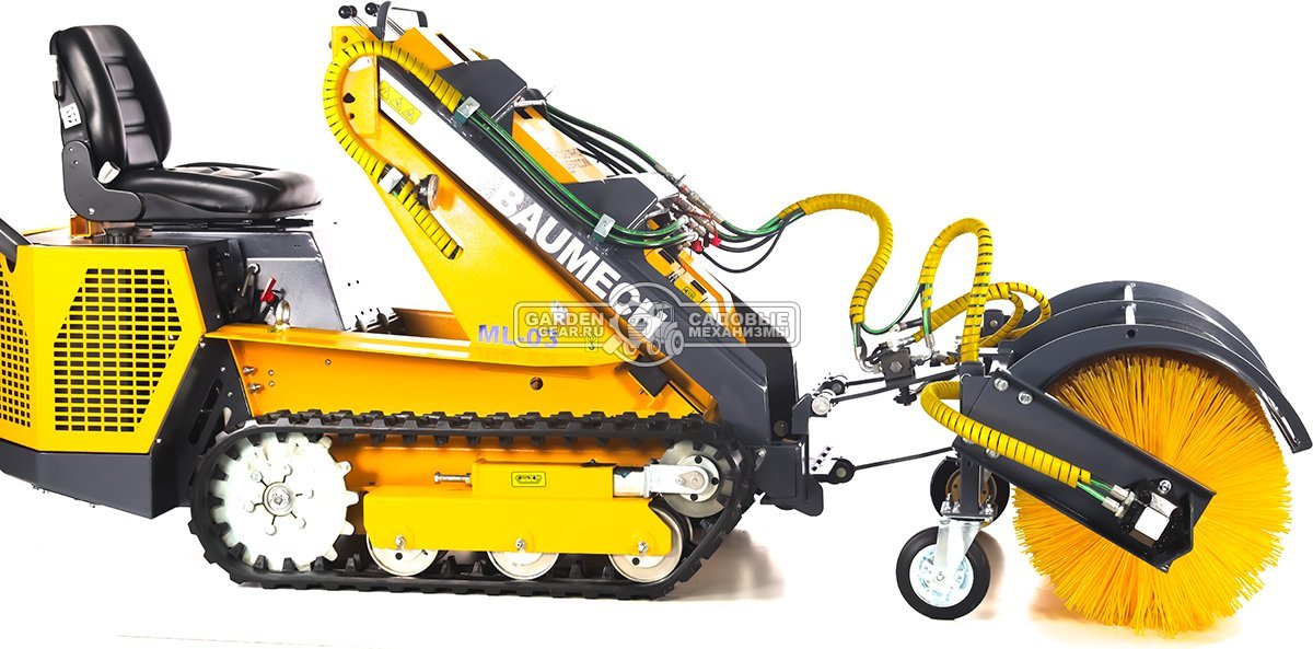 Универсальная машина мини-погрузчик Baumech ML-03 Pro + гидравлическая щётка 115 см., с двигателем Zongshen GB750 EFI V-Twin инжектор