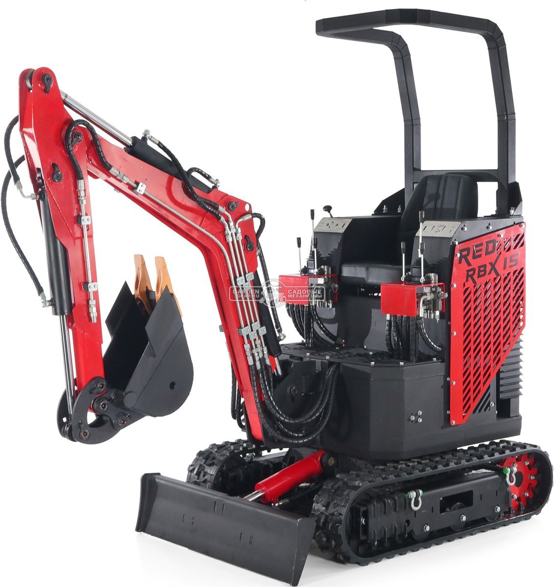 Гусеничный полноповоротный экскаватор RED Rhino RBX-15 Zongshen GB750EFI 30 л.с., глубина копания 2,0 м., ковш 250 мм., 1200 кг.