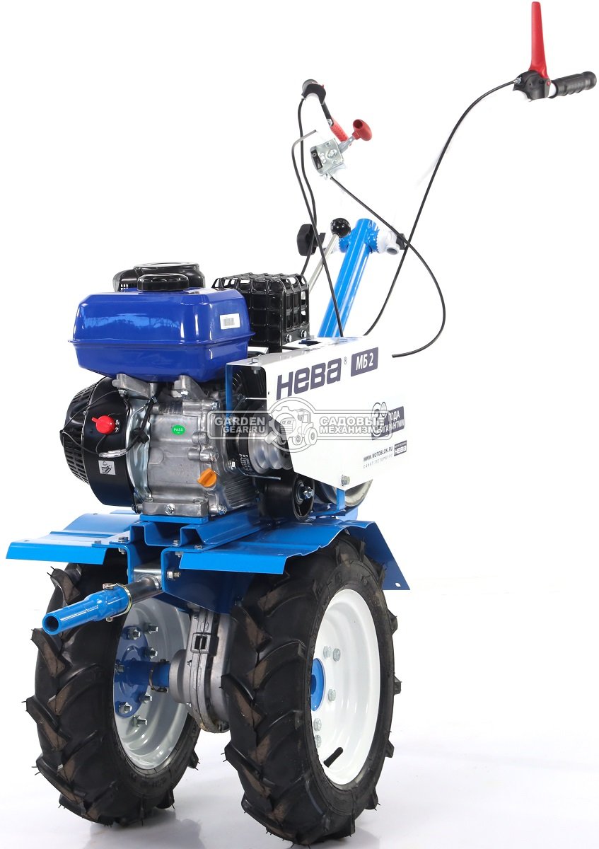 Мотоблок Нева МБ2 ZS GB225 7.5 (RUS, колеса 4.50х10, 225 см3, дифференциал, 85 см, 4 вперед/2 назад, шкив, 85 кг)
