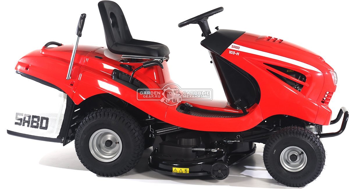 Садовый трактор SABO 103-H (GER, Sabo V-Twin, 708 куб.см., гидростатика, травосборник 250 л., ширина кошения 102 см, 242 кг.)