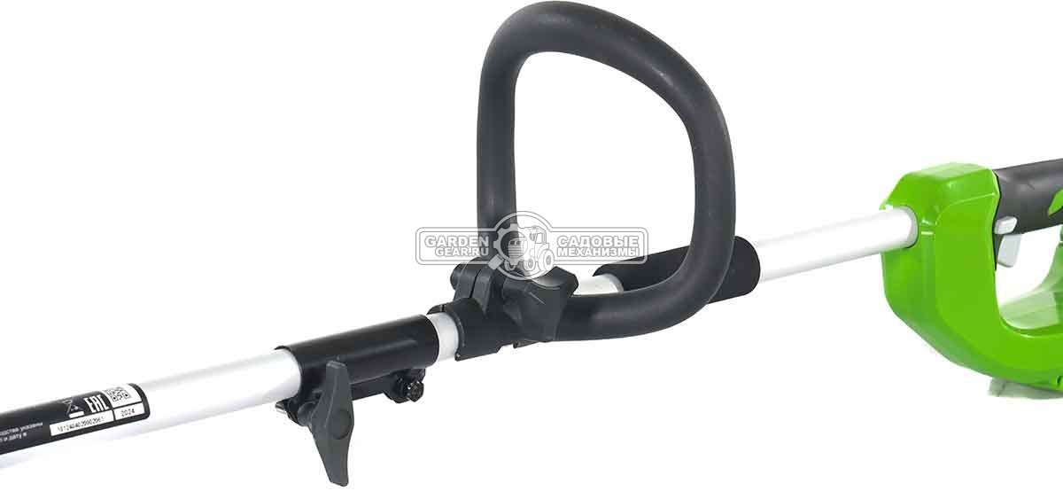 Триммер аккумуляторный GreenWorks G40LT с АКБ 4 А/ч и ЗУ (PRC, 40В, леска 1.65 мм, 3 кг)