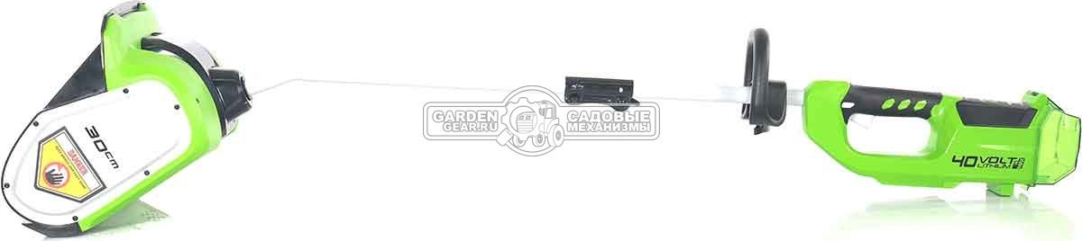 Снегоуборщик аккумуляторный / лопата GreenWorks GD40SS30 с АКБ 4 А/ч и ЗУ (PRC, BL 40В, ширина 30 см, 7 кг)