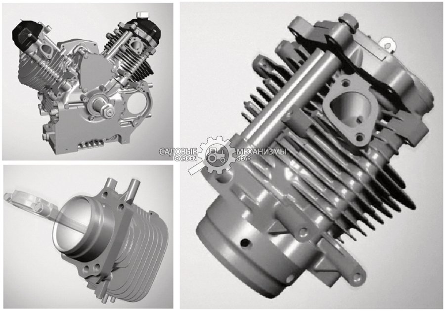 Бензиновый двигатель Honda GX690 (PRC, 22.1 л.с., 688 см3. вал 28.58 мм, шпонка, электростартер, 44,6 кг)