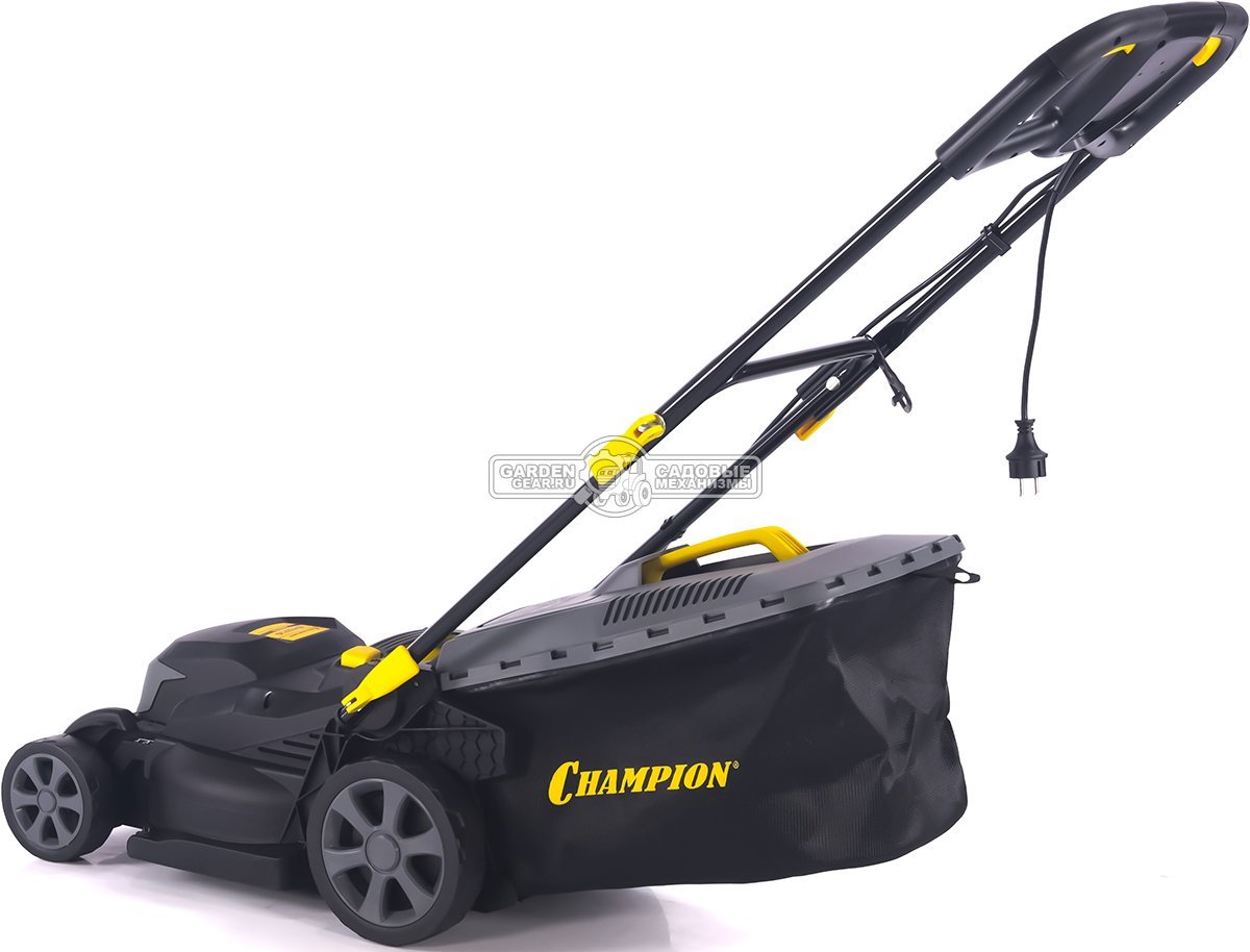 Газонокосилка электрическая Champion EM3716 (PRC, 1600 Вт, 37 см, пластик, 40 л, 13.7 кг)