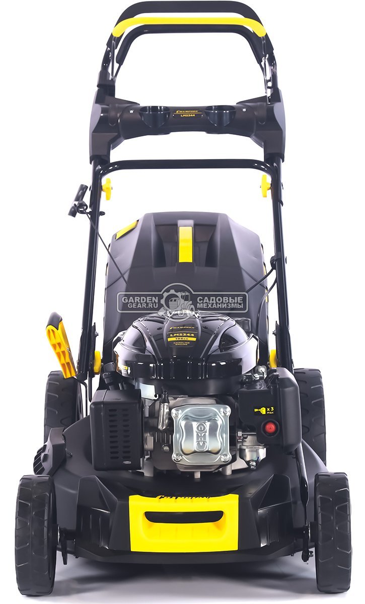 Газонокосилка бензиновая Champion LM5344 Pro (PRC, 53 см, Champion, 196 см3, сталь, 65 л, 4 в 1, 38 кг)