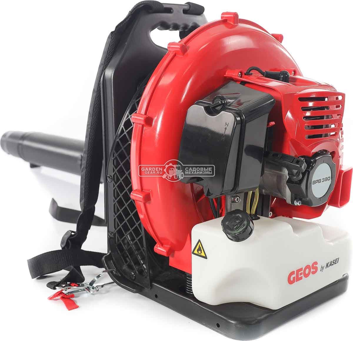 Воздуходувка бензиновая ранцевая Geos Max BPB 380 (PRC, Kasey 79.4 куб.см., 3.3 кВт/4.5 л.с.,1656 м3/ч, 87 м/с, 11.5 кг)