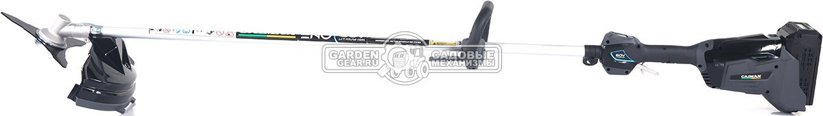 Мотокоса аккумуляторная Caiman ENO BCLi с АКБ B6040 и ЗУ C6025 (RUS, BL 60В, Standart Connect, D-рукоятка, нож 3T + леска 2,4 мм, 4,6 кг.)