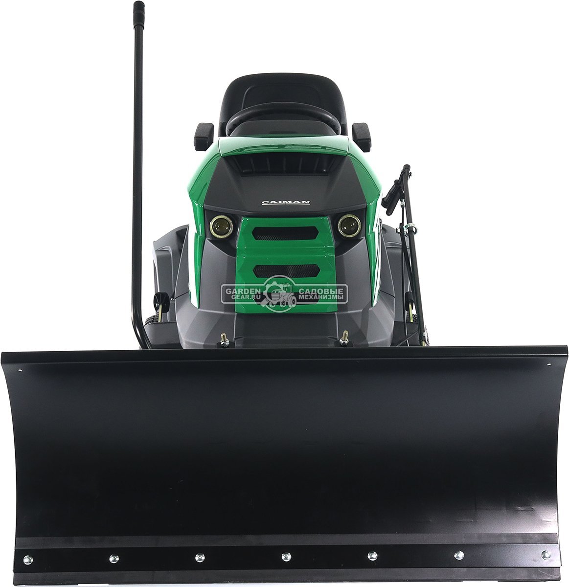 Садовый трактор Caiman Comodo Max 2WD 107D2C2 с отвалом 120 см и цепями на колеса