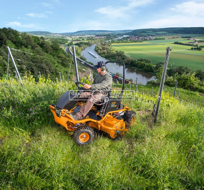 Садовый трактор для высокой травы и работы на склонах AS-Motor 1040 Yak 4WD (GER, B&S Vanguard, 627 см3, 100 см, дифференциал, барабан. дека, 335 кг)