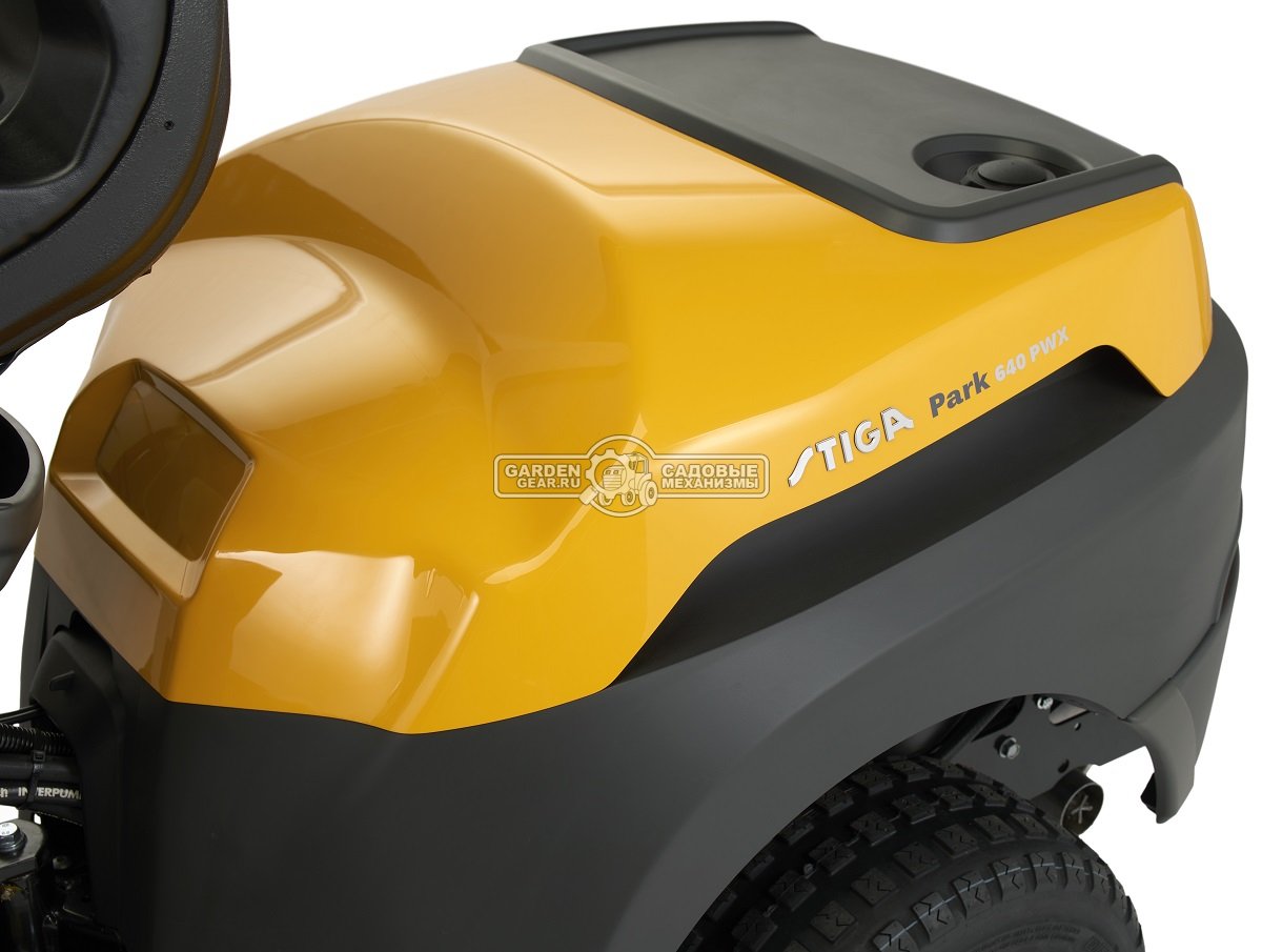 Садовый райдер Stiga Park 640 PWX 4WD без деки (ITA, Stiga ST600 V-Twin, 586 куб.см., гидростатика, Bluetooth, полный привод, 233 кг.)