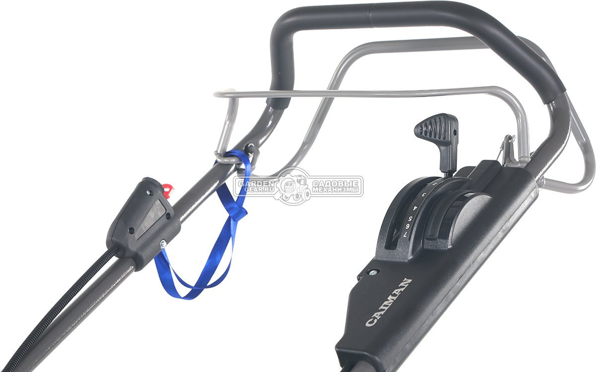 Газонокосилка бензиновая Caiman Ferro 47CVE с электрозапуском (RUS, 45 см, Caiman Green Engine, 166 см3, сталь, 4 в 1, 50 л, 40.5 кг)