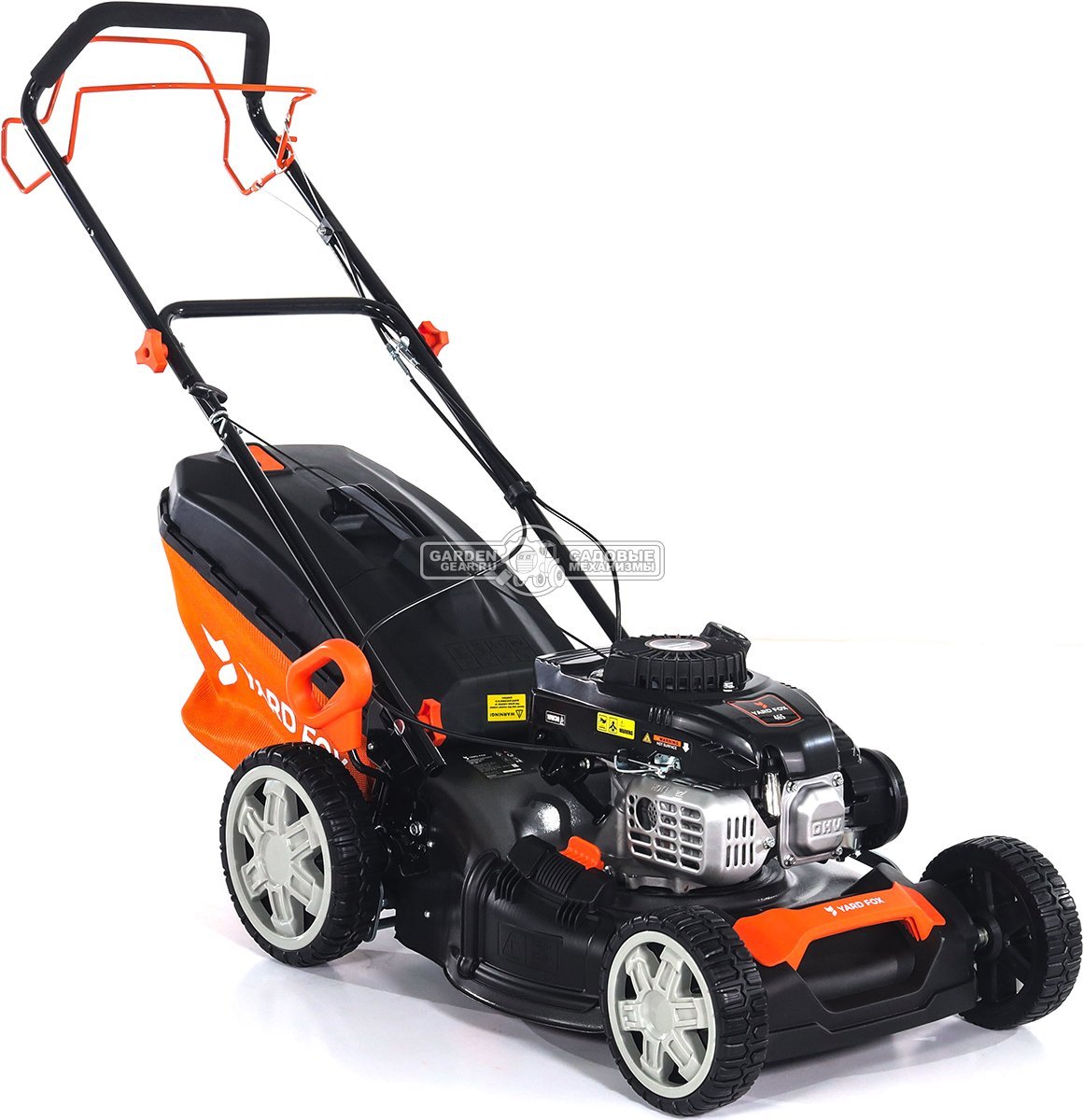 Газонокосилка бензиновая Yard Fox 46S (PRC, 46 см, Zongsheng NP150, 149 см3, сталь, 3 в 1, 60 л, 27.9 кг)