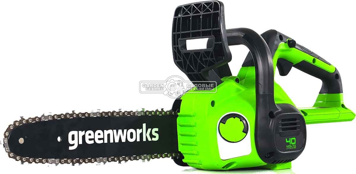 Пила аккумуляторная цепная GreenWorks G40CS30II 12" c АКБ 4 А/ч и ЗУ (PRC, 40В, 3/8"-1.1-52E, 2.74 кг)