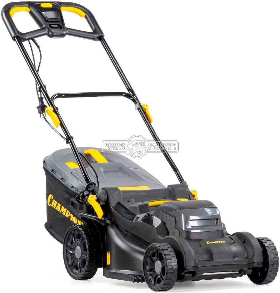 Газонокосилка электрическая Champion EM4419 (PRC, 1900 Вт, 44 см, пластик, 40 л, мульчирование, 17 кг)