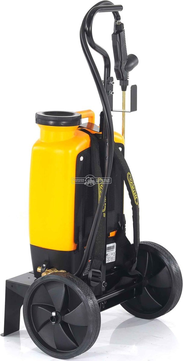 Опрыскиватель аккумуляторный Volpi Elettrolithium 10 BAR 15L CAR с тележкой (ITA, Li-Ion 12В, 8 А/ч, 15 л, 10 Бар, 14 кг)