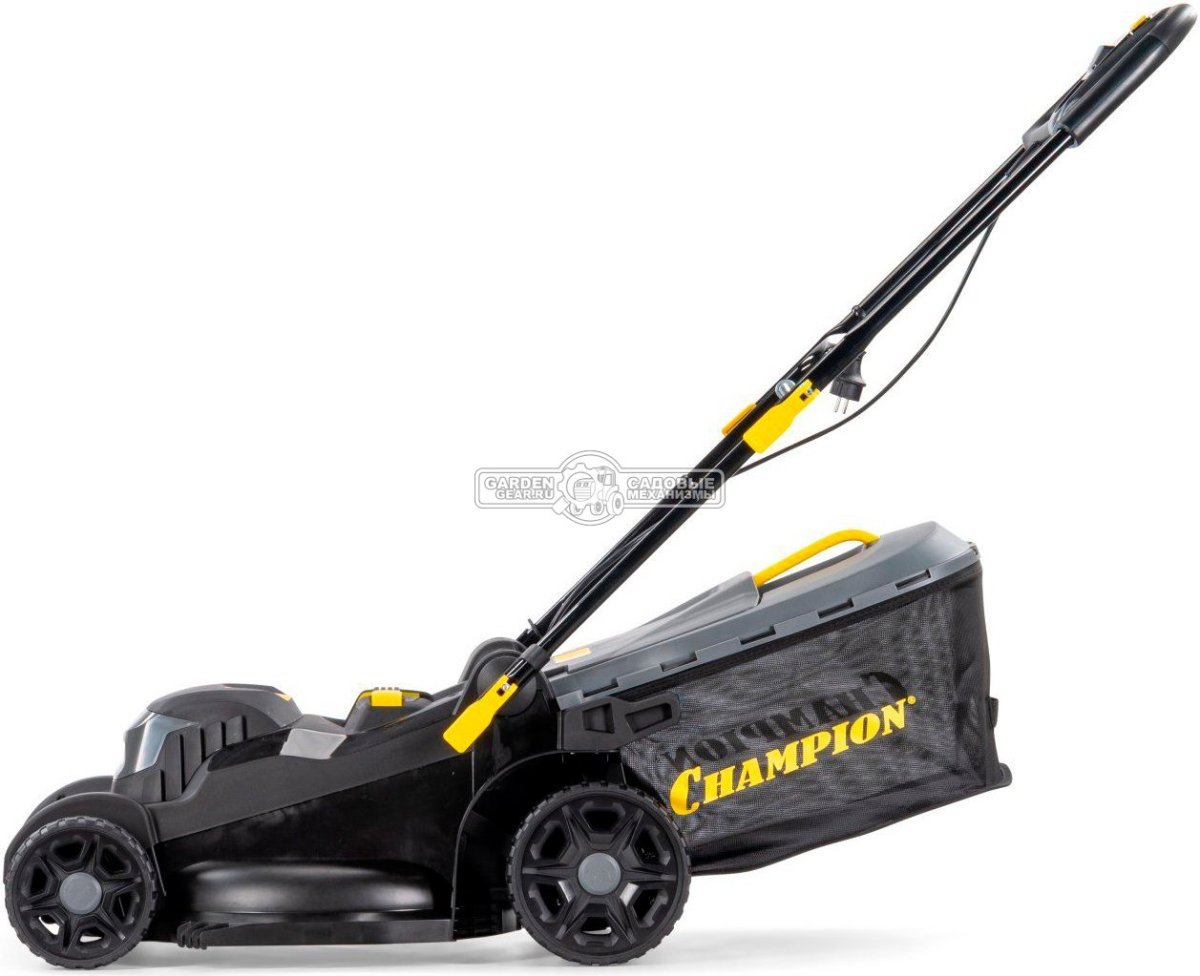 Газонокосилка электрическая Champion EM4419 (PRC, 1900 Вт, 44 см, пластик, 40 л, мульчирование, 17 кг)