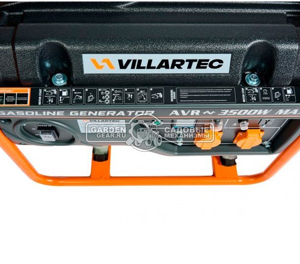Бензиновый генератор Villartec GG4000 (PRC, 223 см3, 3.2/3.5 кВт, медь, 15 л, 47 кг)