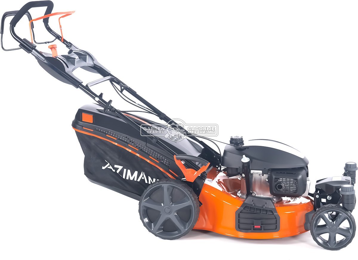 Газонокосилка бензиновая ZimAni LC251HVR с рояльными колесами (PRC, 51 см, Honda 166 см3, 3 в 1, Quattro Blade, вариатор, 70 л, 40 кг)
