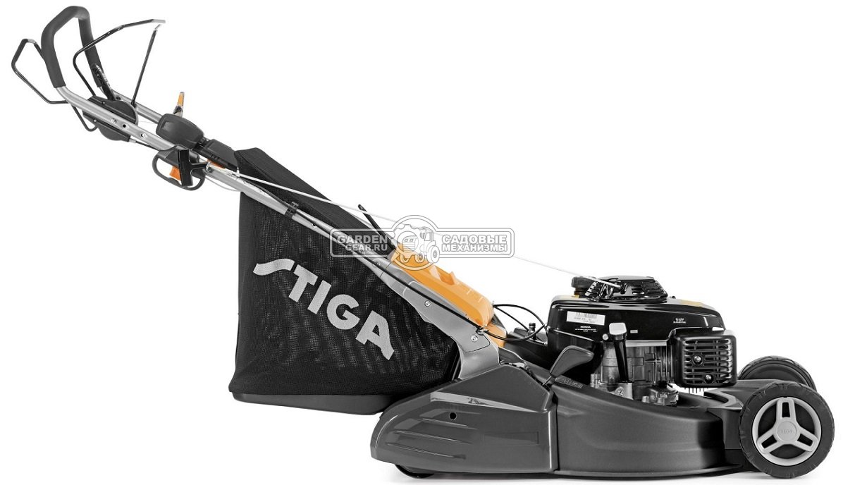 Газонокосилка бензиновая Stiga Twinclip 55 S-R H BBC (SVK, 53 см., Honda GXV160 OHC, 163 куб.см, ролик, оцинк.сталь, тормоз ножа, 80 л., 2 в 1, 55 кг)