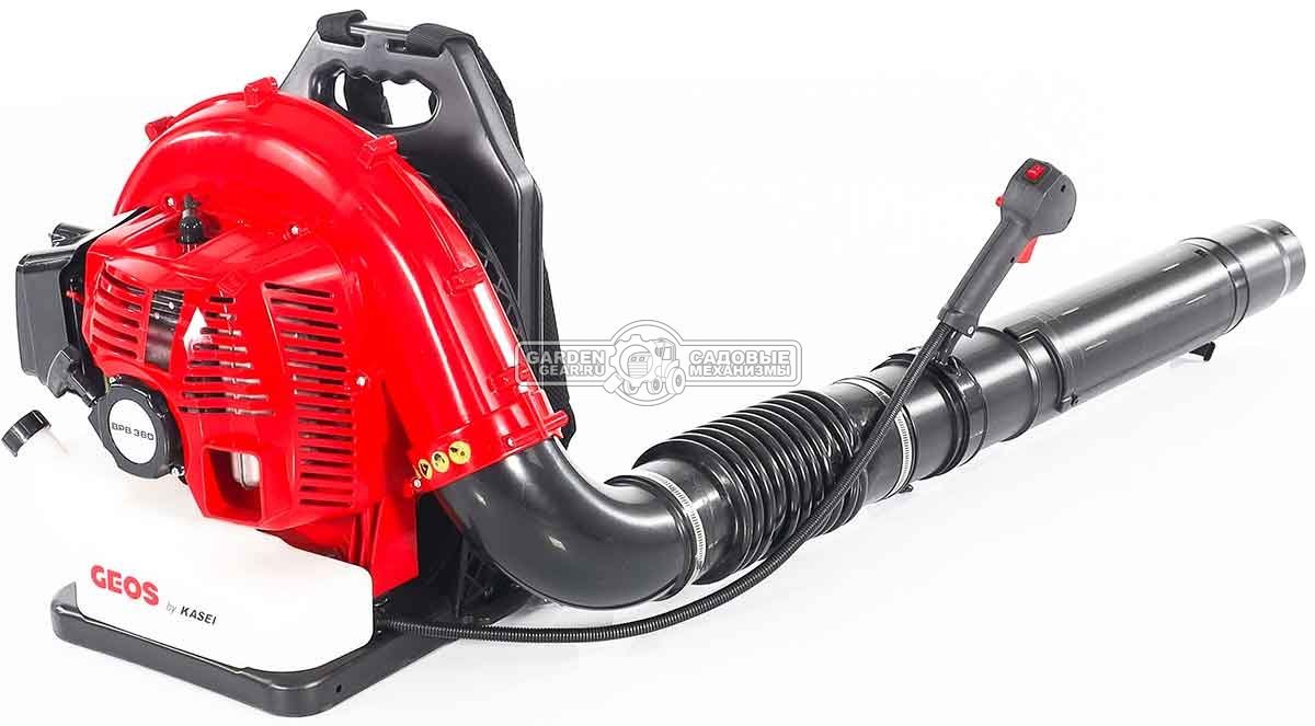 Воздуходувка бензиновая ранцевая Geos Max BPB 380 (PRC, Kasey 79.4 куб.см., 3.3 кВт/4.5 л.с.,1656 м3/ч, 87 м/с, 11.5 кг)