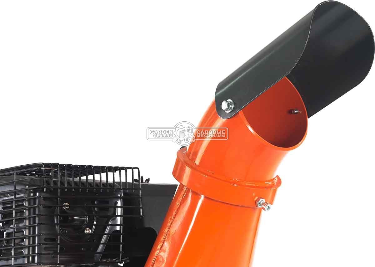 Измельчитель веток ZimAni LS 120 (PRC, Loncin 420 куб.см., 15 л.с., с эл.старт, барабанный, 2 ножа, ветки до 120 мм, одноосный прицеп, 185 кг)