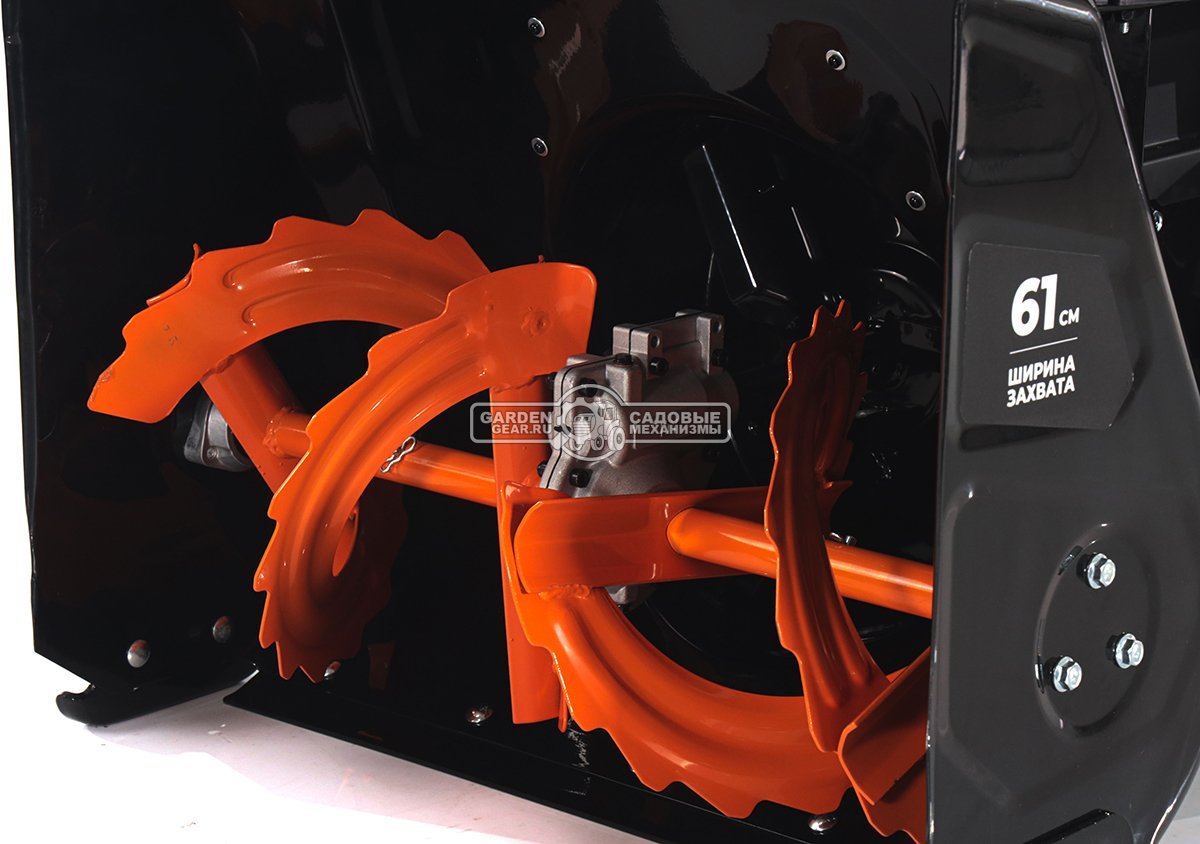 Снегоуборщик аккумуляторный самоходный Villartec WA6261 с 2 АКБ 8.0 А/ч и ЗУ (PRC, BL 62В, 61 см, фара, подогрев рукояток, 62 кг)