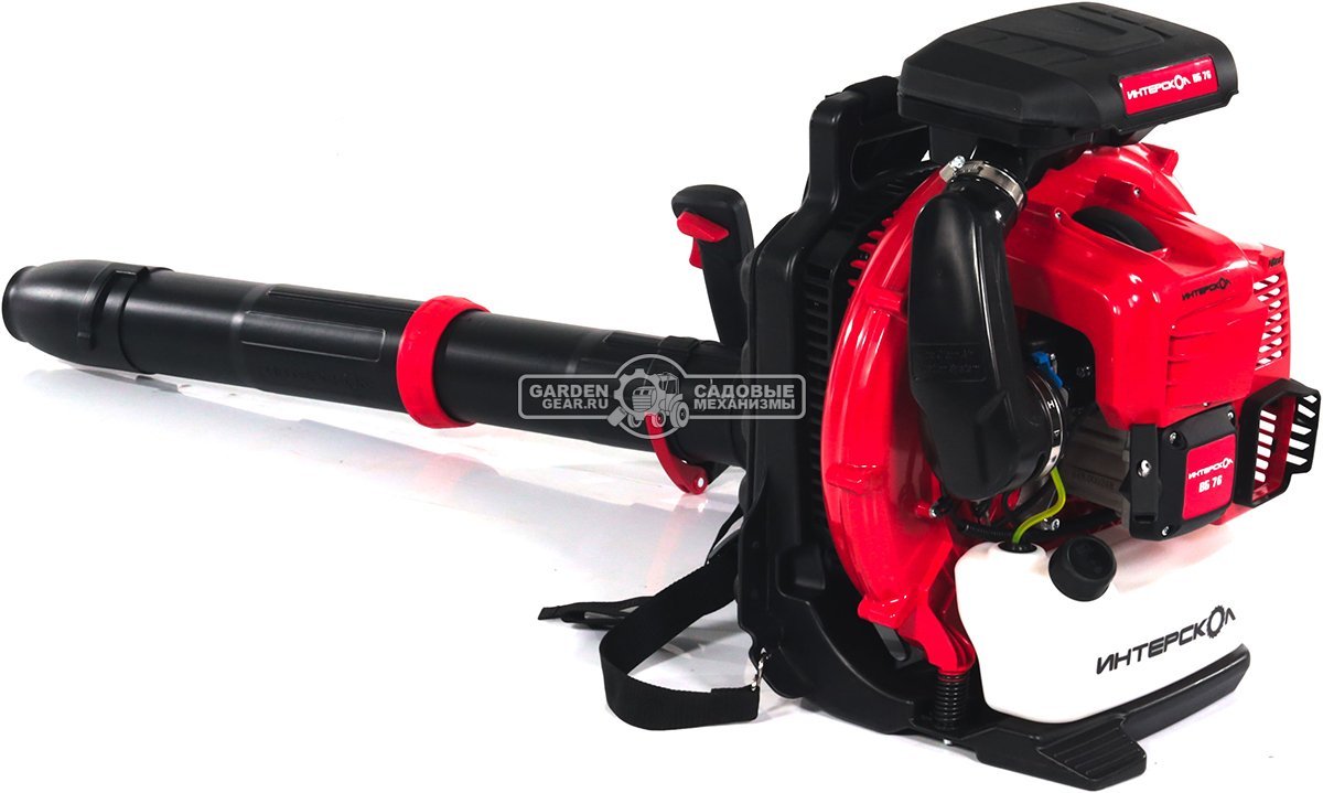 Воздуходувка бензиновая ранцевая Интерскол ВБ 76 (PRC, 75.6 куб.см.,82 м/с, 1760 м3/ч, 12.4 кг)