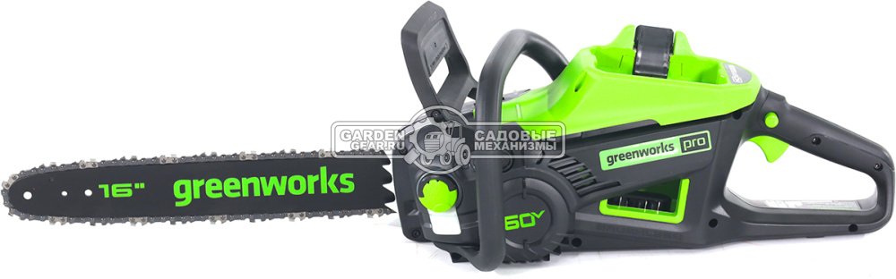 Пила аккумуляторная цепная GreenWorks GD60CS25 16&quot; без АКБ и ЗУ (PRC, BL 60В, 3/8&quot;-1.3-56E, 4.7 кг)