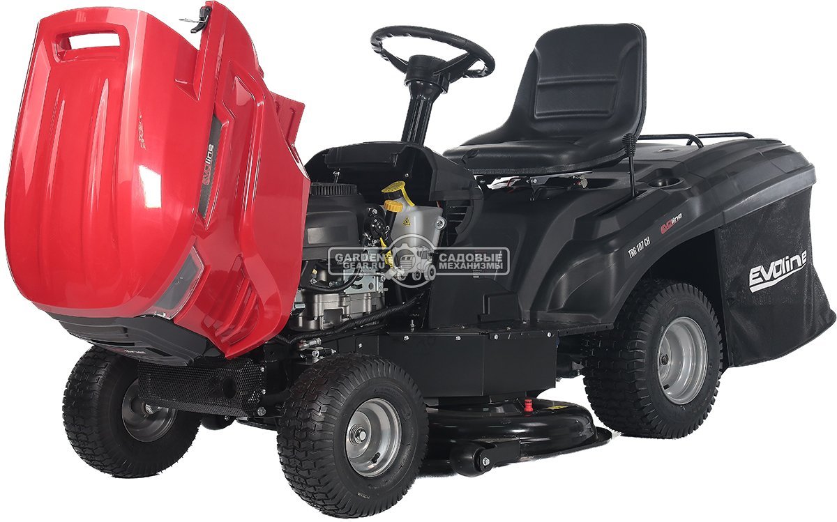 Садовый трактор Evoline TRG 107 CH (PRC, Loncin, 546 куб.см., гидростатика, ширина кошения 107 см, травосборник 220 л, 192 кг.)