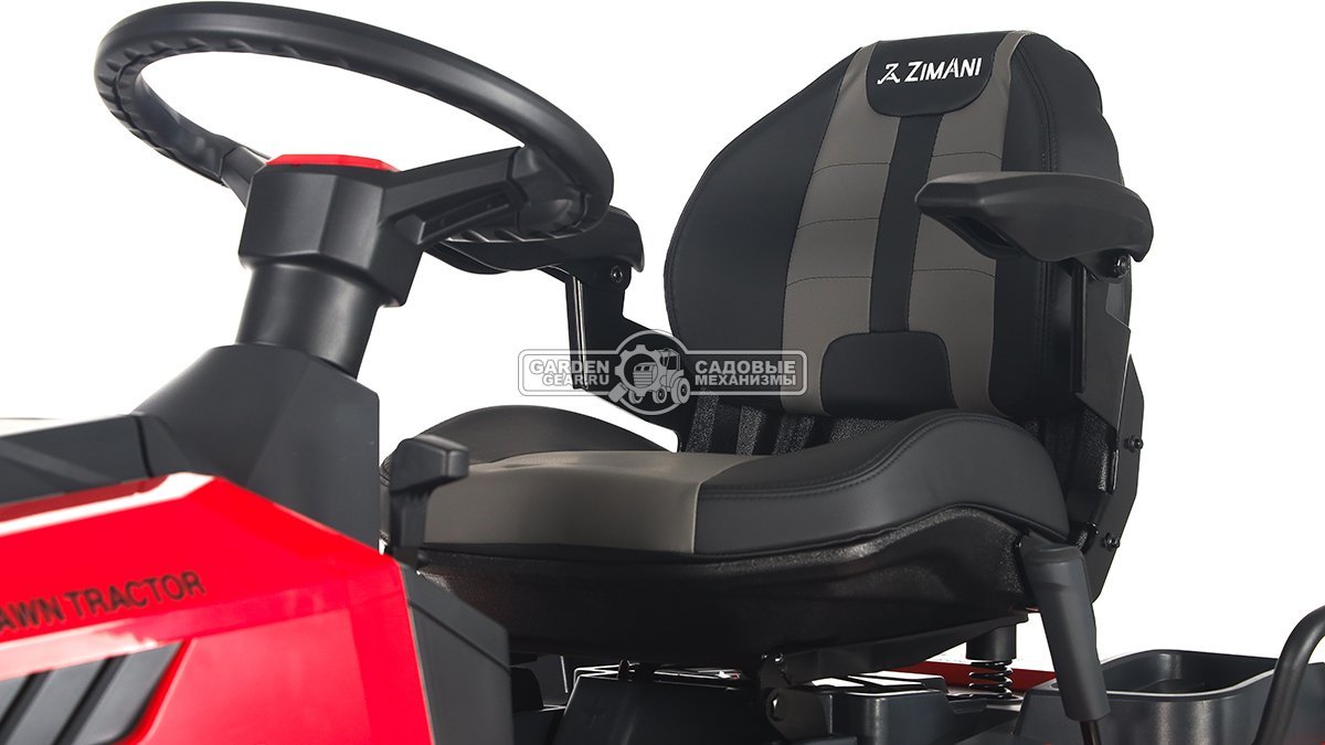 Садовый трактор ZimAni TS108HVD MY2025 (PRC, Loncin 586 куб.см., гидростатика, дифференциал, боковой выброс, шир. кошения 108 см, LED панель, 175 кг)