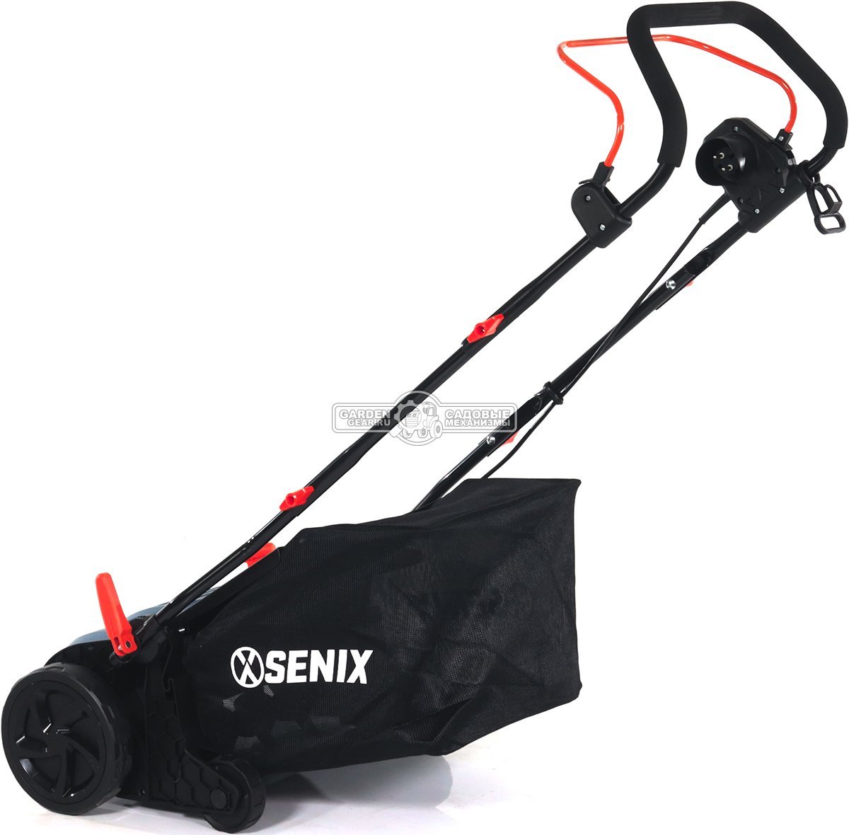 Вертикуттер - аэратор электрический Senix SCE16-L-EU (PRC, 1600 Вт, 38 см, ножи + пружины, пластик, 50 л, 8.1 кг)
