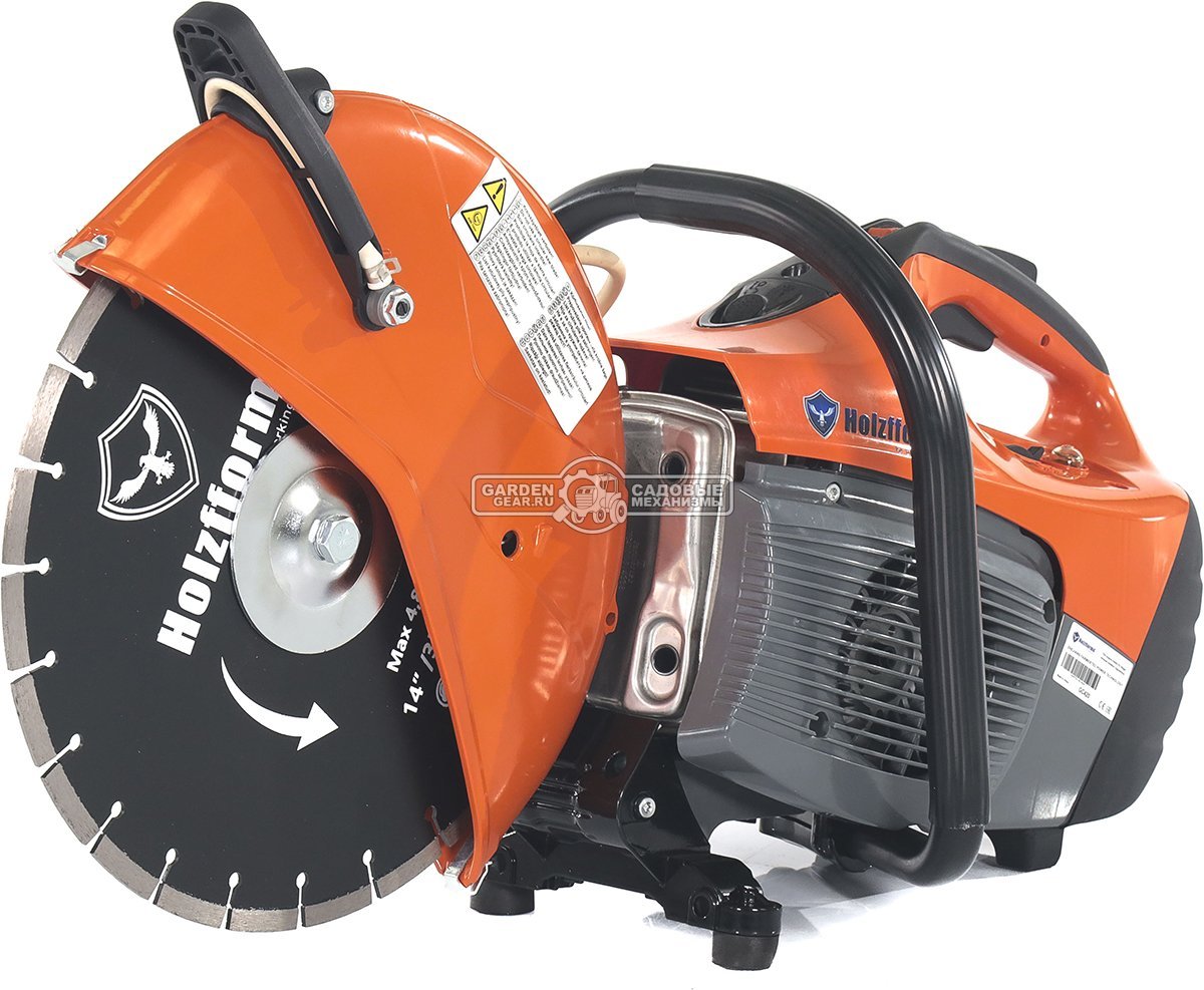 Бензорез Holzfforma GC420 14" (PRC, 66,7 см3, 3,2 кВт/4,4 л.с., диаметр круга 350 мм, глубина реза 110 мм, 9,6 кг.)