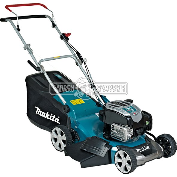 Газонокосилка бензиновая несамоходная Makita PLM4630N2 (PRC, B&S 675EXi, 150 см3, 46 см, сталь, 60 л, 30 кг)
