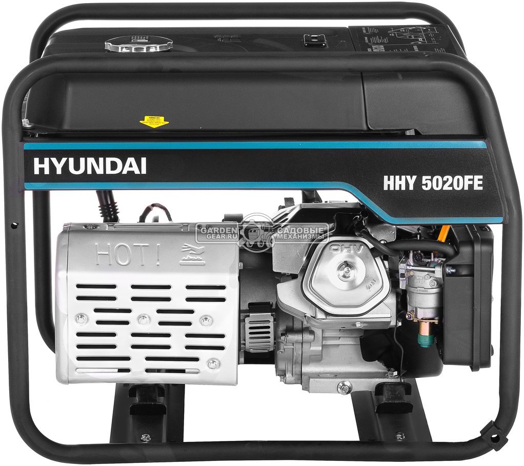 Бензиновый генератор Hyundai HHY 5020FE (PRC, Hyundai, 340 см3, 4,0/4,5 кВт, 25 л, эл/стартер, 76.5 кг)