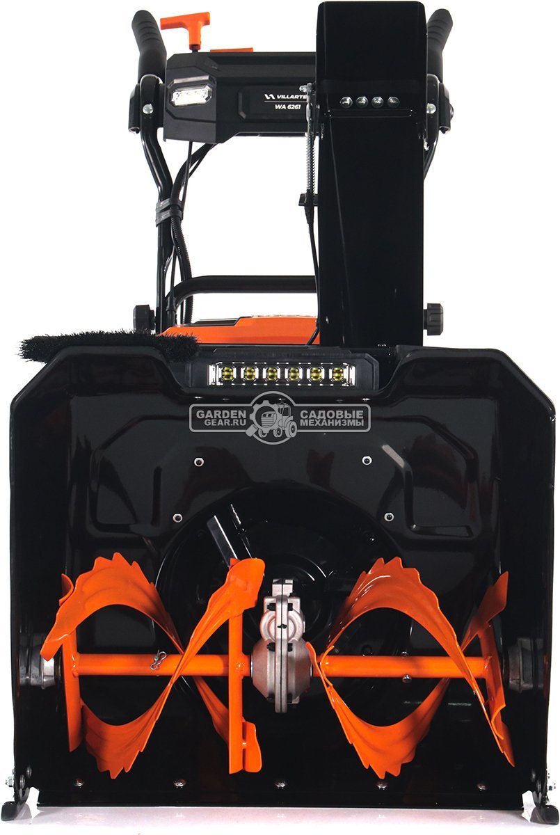 Снегоуборщик аккумуляторный самоходный Villartec WA6261 с 2 АКБ 8.0 А/ч и ЗУ (PRC, BL 62В, 61 см, фара, подогрев рукояток, 62 кг)