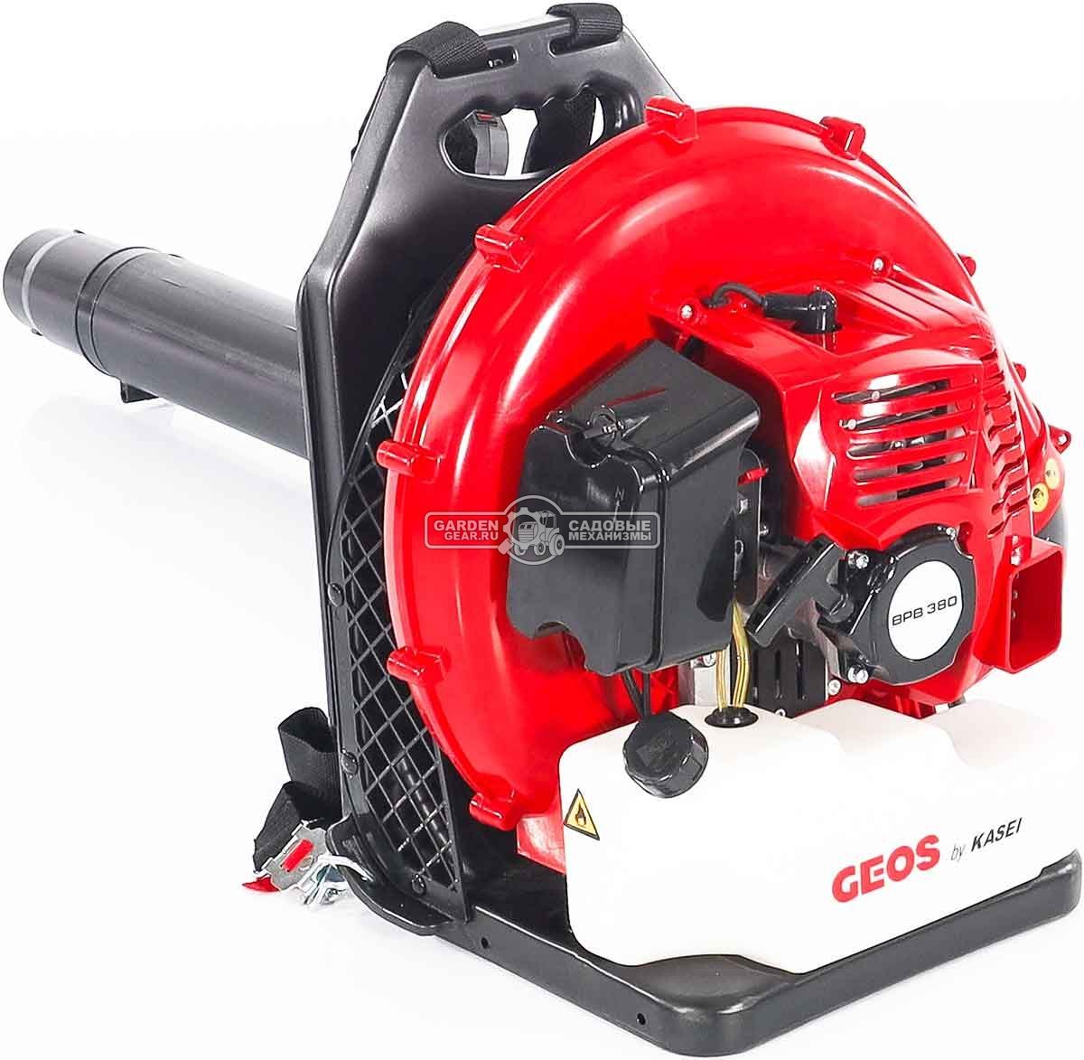 Воздуходувка бензиновая ранцевая Geos Max BPB 380 (PRC, Kasey 79.4 куб.см., 3.3 кВт/4.5 л.с.,1656 м3/ч, 87 м/с, 11.5 кг)