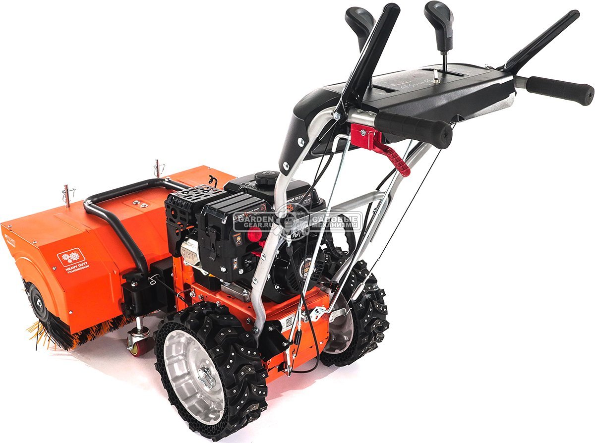 Комбимашина Daewoo SC 8080 с щеткой 80 см. и снегоуборщиком 56 см. (PRC, Daewoo, 221 куб. см., запуск от аккумулятора 21В, скорости 6/2, 87 кг.)