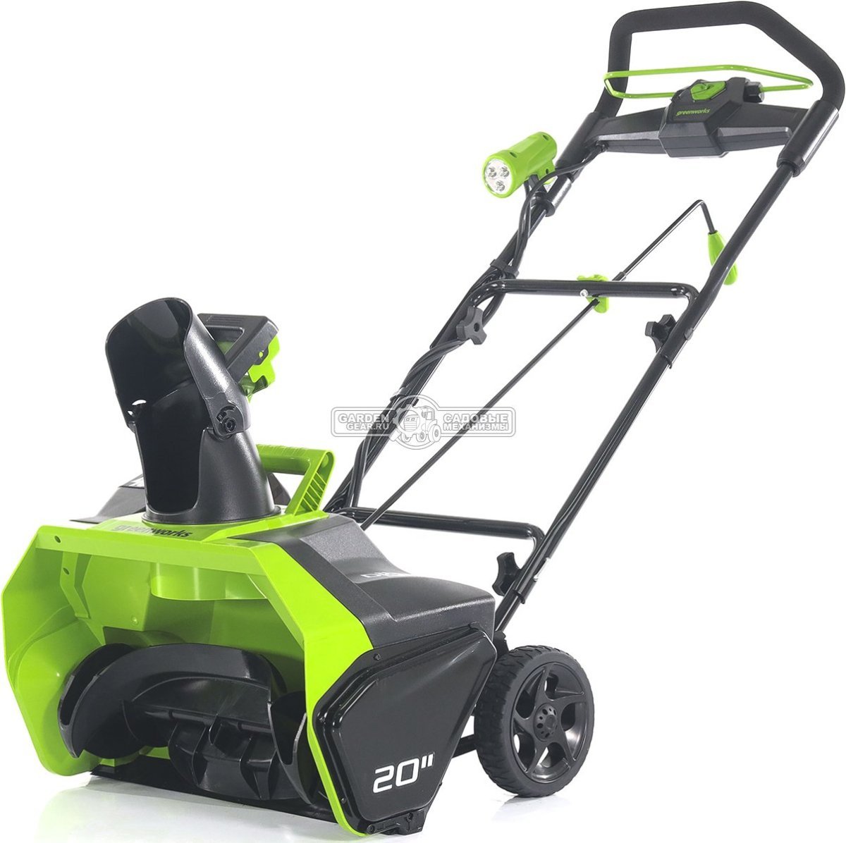 Снегоуборщик аккумуляторный GreenWorks GD40ST без АКБ и ЗУ (PRC, BL 40В, ширина 51 см, фара, 15 кг)