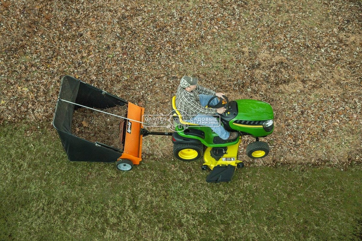 Щетка газонная с мусоросборником Agri-Fab 44&quot; / 112 cм. 700 л., для тракторов и райдеров
