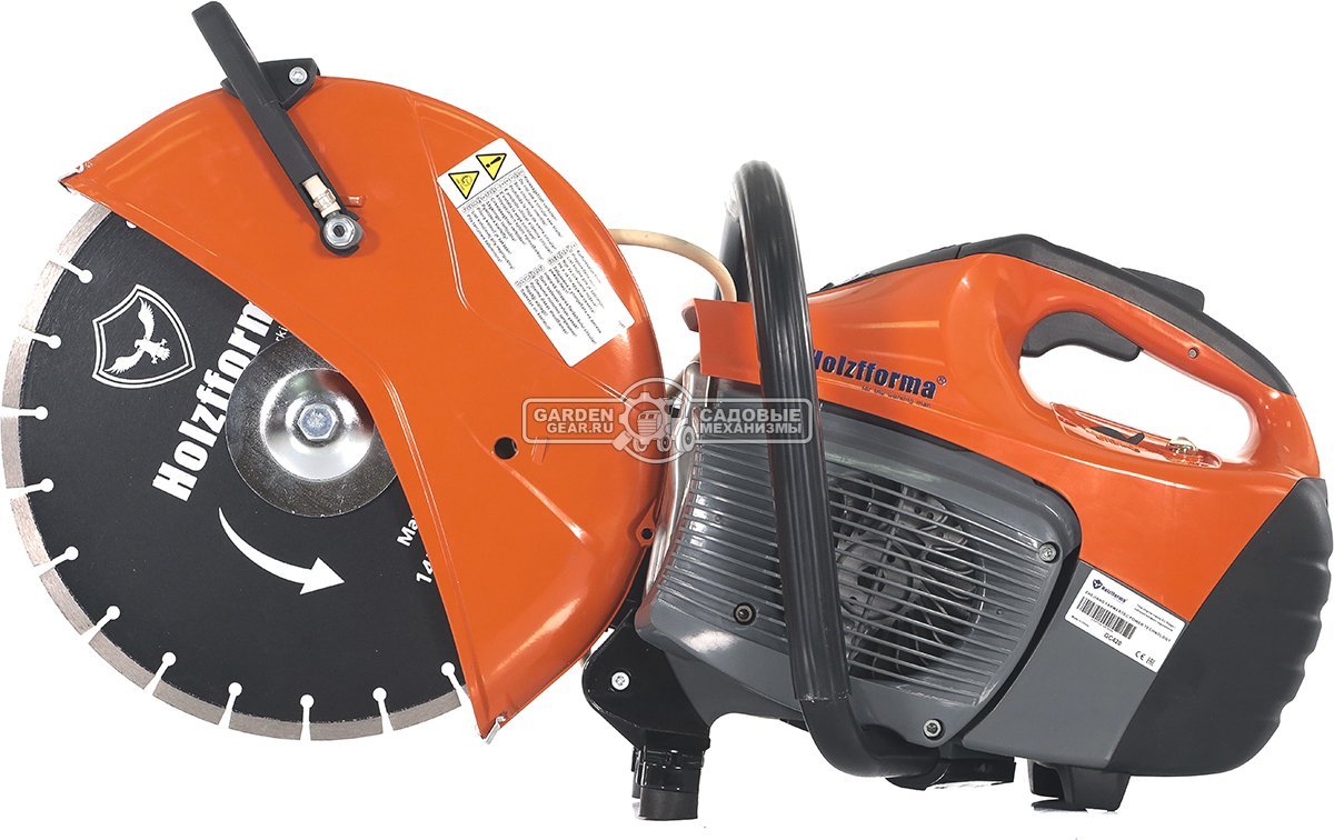 Бензорез Holzfforma GC420 14" (PRC, 66,7 см3, 3,2 кВт/4,4 л.с., диаметр круга 350 мм, глубина реза 110 мм, 9,6 кг.)