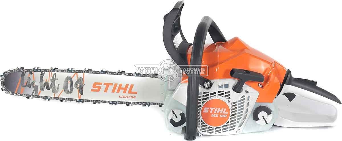 Бензопила Stihl MS 182 16" (PRC, 35,8 куб.см., 1,6 кВт/2,2 л.с., 2-Mix, 3/8", 1,3 мм., 55E, 4,6 кг.)