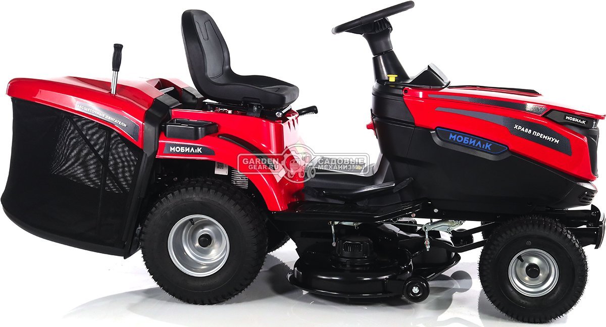Садовый трактор Мобил К XPA88 аккумуляторный без АКБ (PRC, BL 60В, 88 см, 6 слотов для АКБ + встроенное ЗУ, LED-фара, травосб. 245 л, 155 кг)